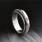 NY Close Out- CZ  Band Ring in Platinum Overlay Sterling Silver