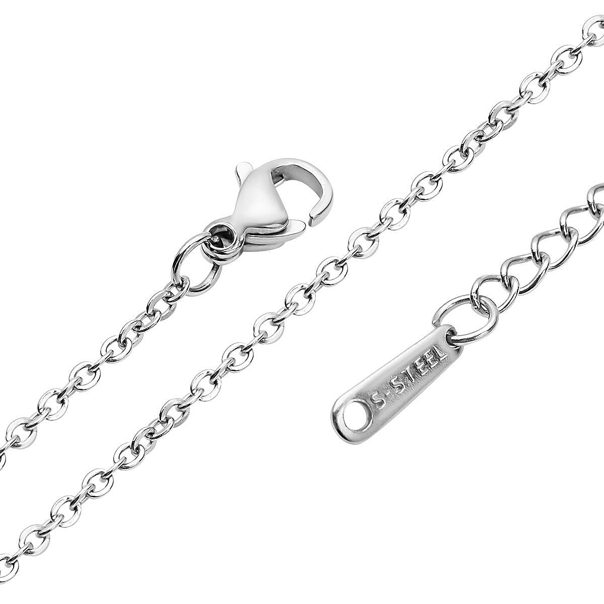 Simulated Mercury Mystic Topaz and Simulated Diamond Circle Necklace (Size - 20 With 2 Inch Extender) in Silver Tone V32638427 5