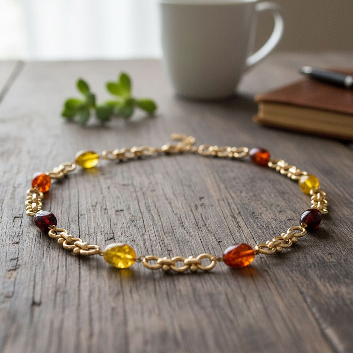 Designer Inspired - Simulated Multi Colour Amber Necklace (Size 20 + 2 Ext) V32513401 3