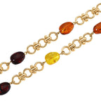 Designer Inspired - Simulated Multi Colour Amber Necklace (Size 20 - 2 Ext)