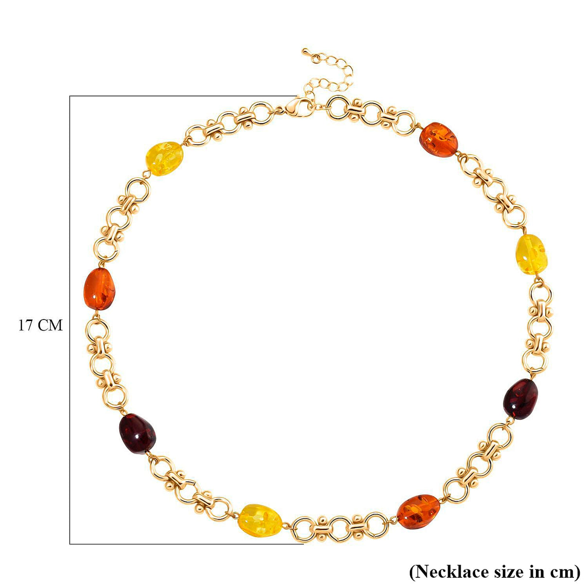 Designer Inspired - Simulated Multi Colour Amber Necklace (Size 20 + 2 Ext) V32513401 7