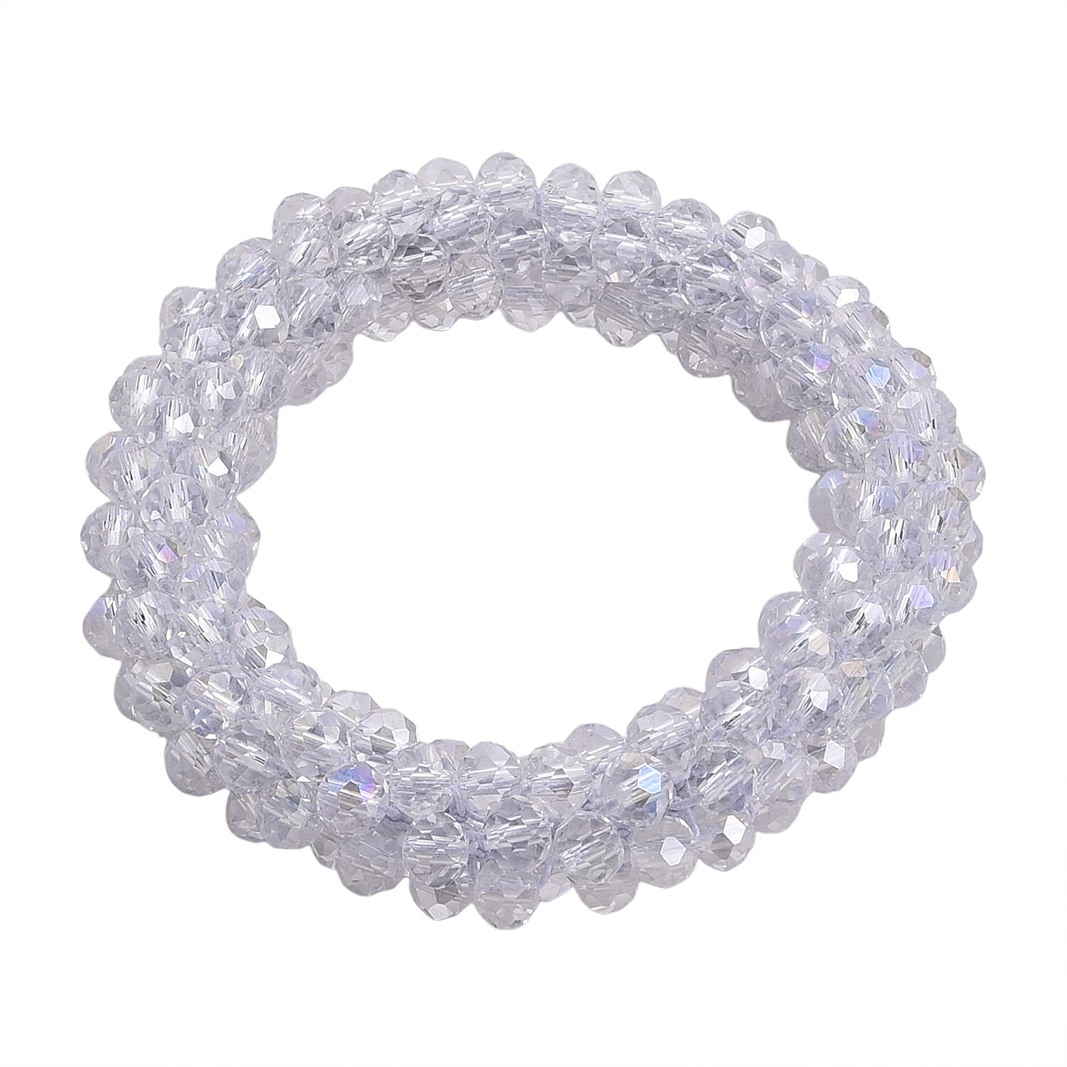 Mystic White Crystal Stretchable Bracelet (Size - 7 to 7.5) V32373745 0