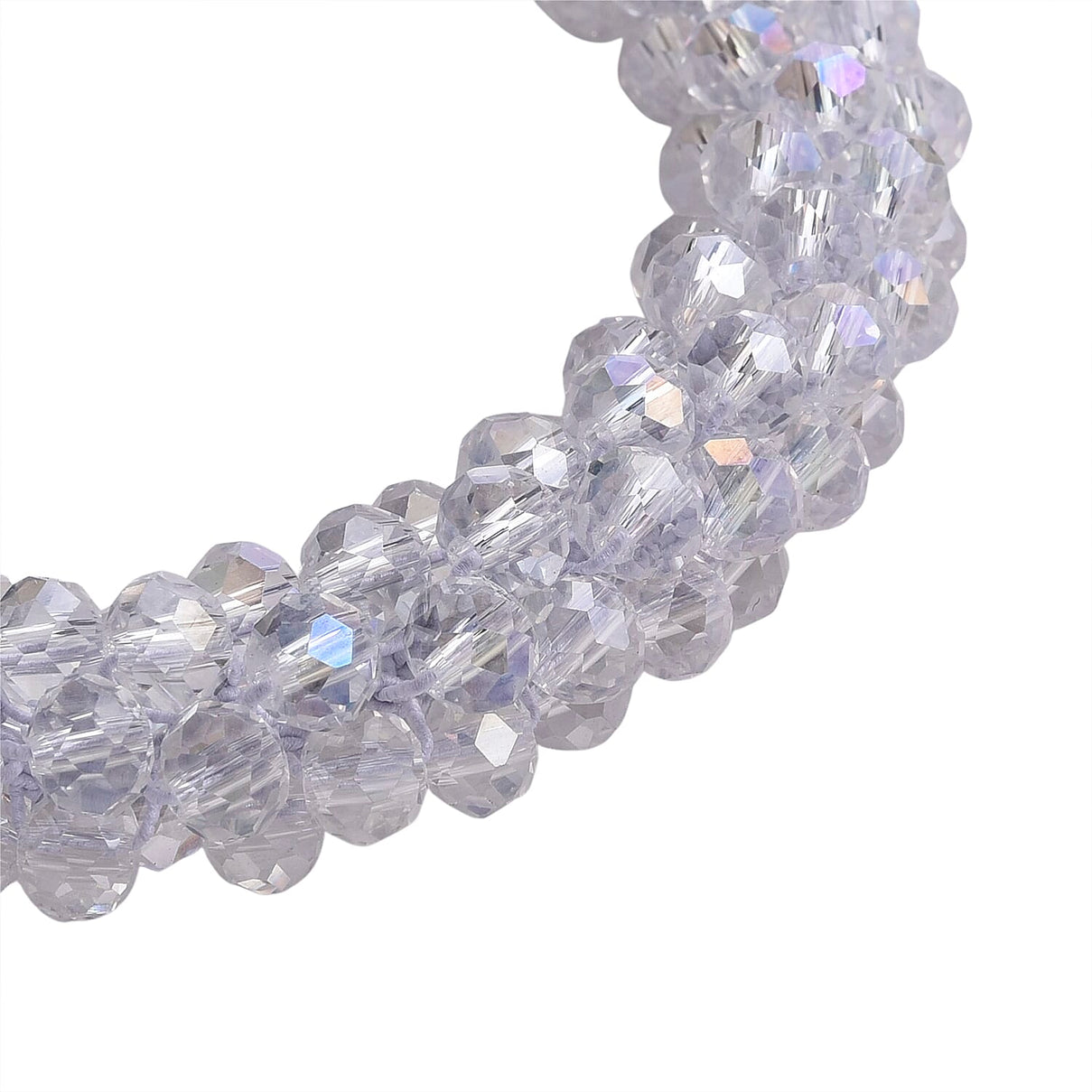 Mystic White Crystal Stretchable Bracelet (Size - 7 to 7.5) V32373745 4