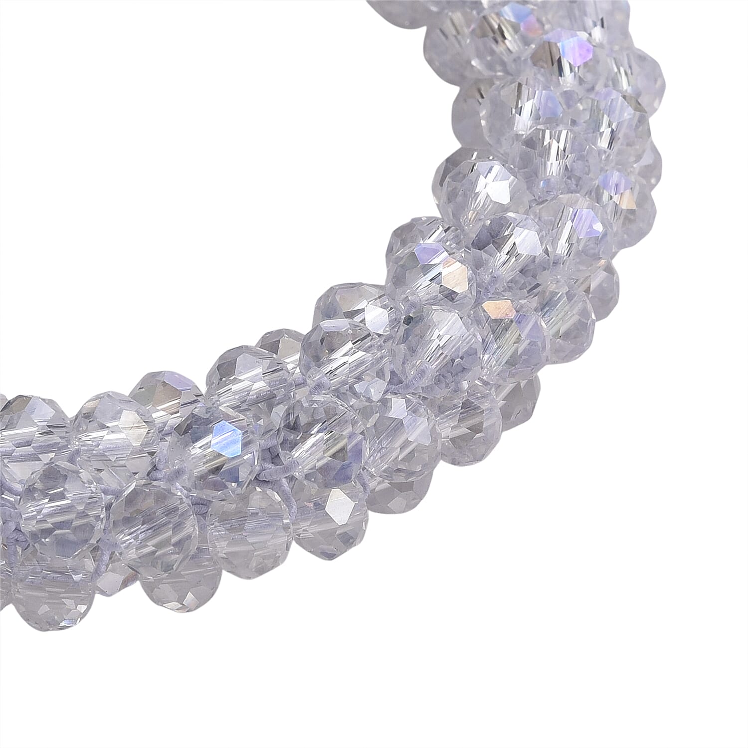 Mystic White Crystal Stretchable Bracelet (Size - 7 to 7.5) V32373745 4