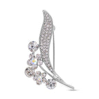Simulated Mystic White Crystal & White Crystal Brooch