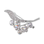Simulated Mystic White Crystal & White Crystal Brooch