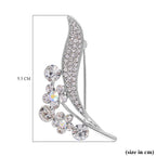 Simulated Mystic White Crystal & White Crystal Brooch