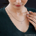 Simulated Pink Sapphire Sterling Silver Pendant with Stainless Steel Chain (Size 20) in Rose Gold Tone