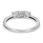 NY Close Out - Simulated Diamond Trilogy Ring in Sterling Silver