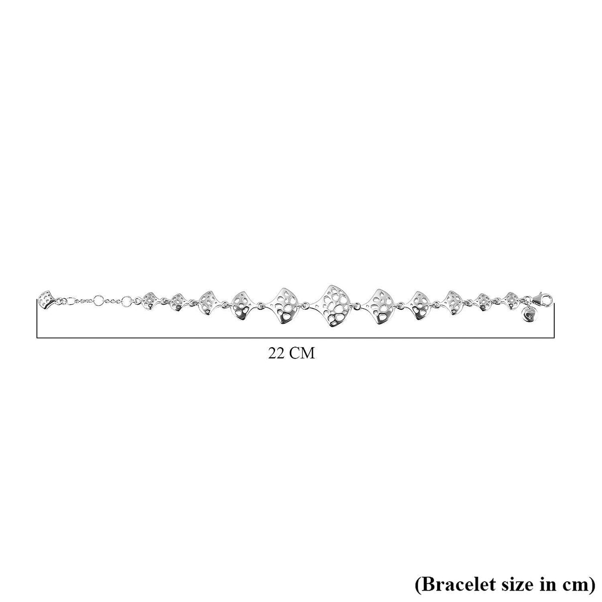 Rachel Galley Cala Shell Collection - Rhodium Overlay Sterling Silver Bracelet (Size - 8), Silver Wt. 16.2 Gms 3861602 5