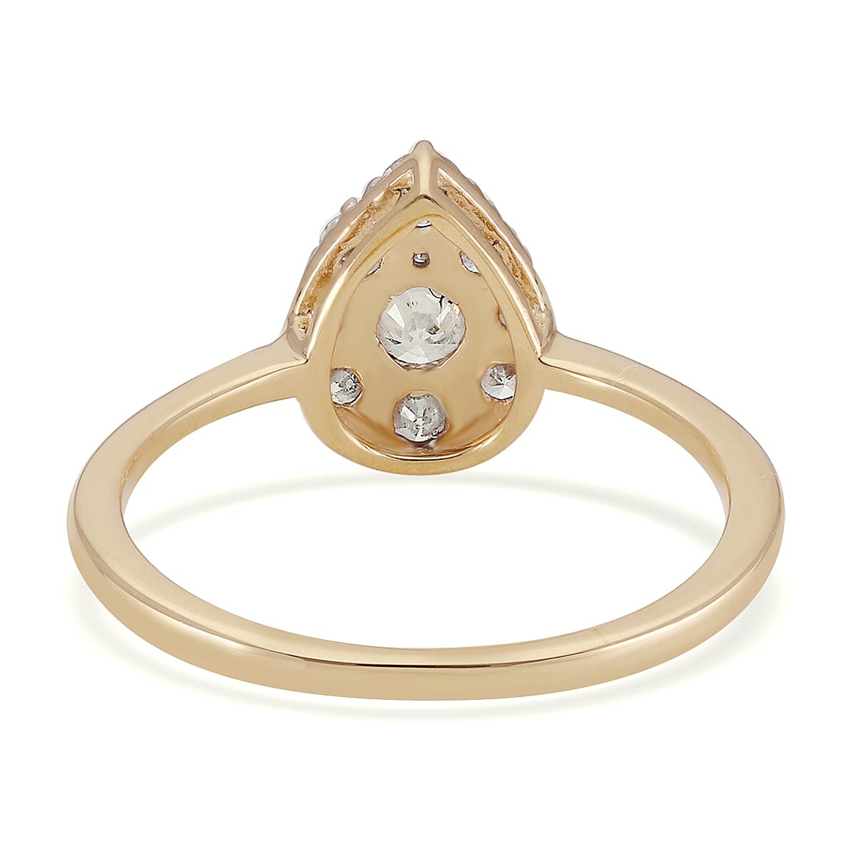 (Size L) 9K Yellow Gold SGL Certified Diamond (I3- G-H) Ring 0.50 Ct. 3842120 10