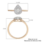 9K Yellow Gold SGL Certified Diamond (I3- G-H) Ring 0.50 Ct.
