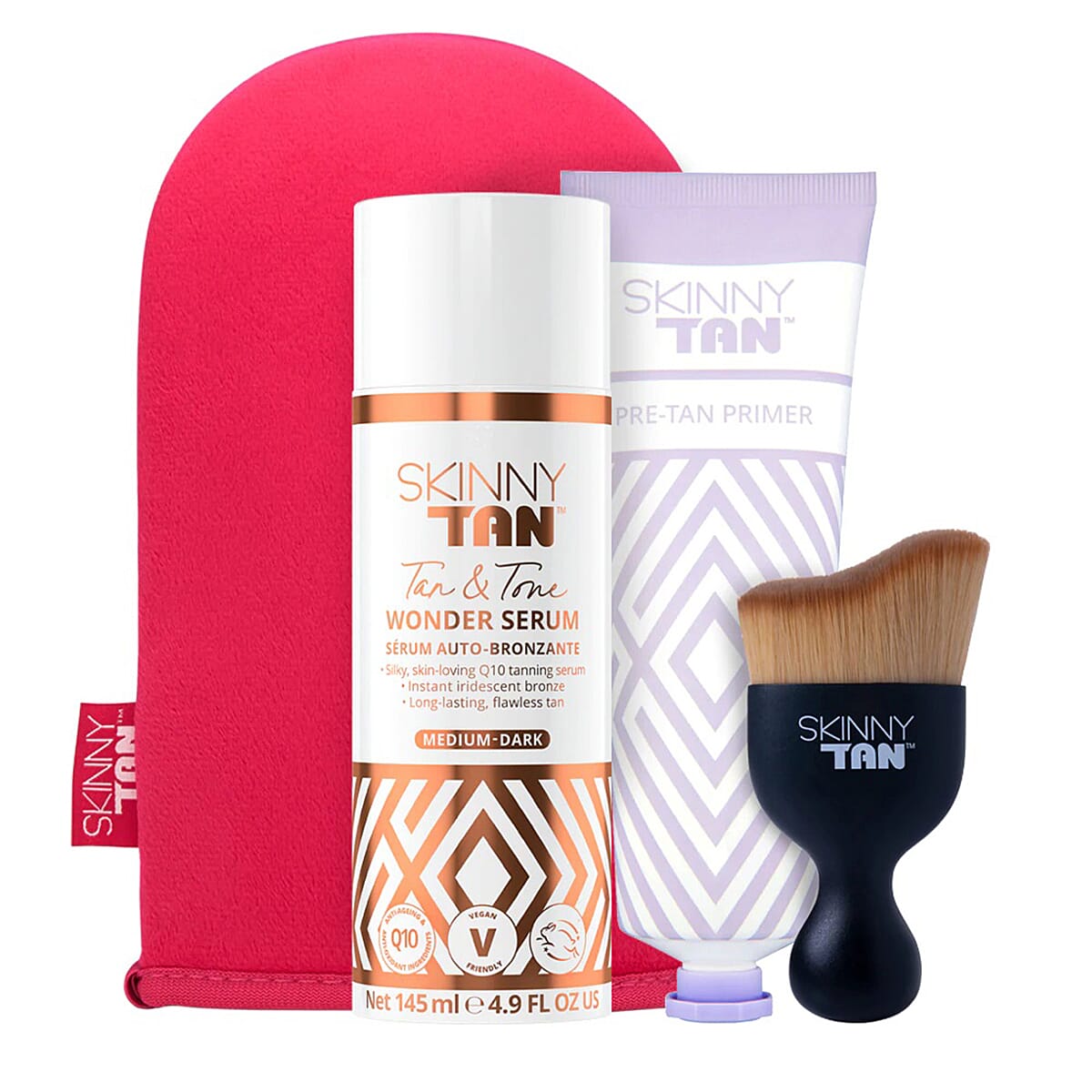 Skinny Tan- Wonder Serum Bundle (Incl. Wonder Serum - 145ml, Pre Tan Primer - 125ml, Miracle Brush &amp; Luxury Tanning Mitt) - Multi 7331976 0