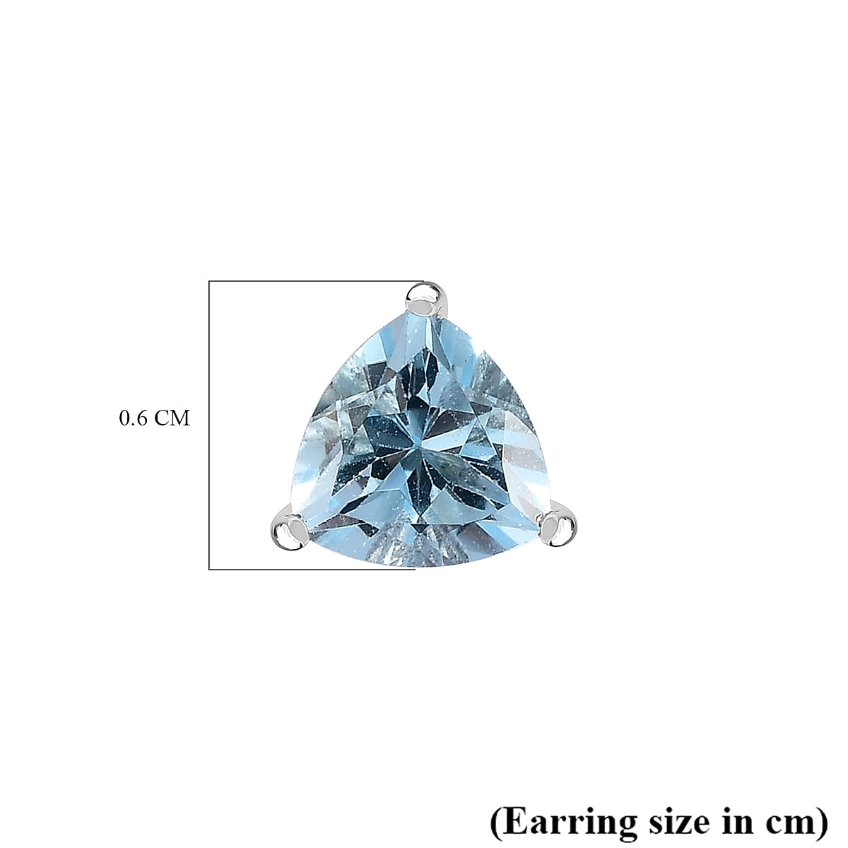One Time Closeout Skyblue Topaz Solitaire Earrings in Platinum Overlay Sterling Silver 2.60 Ct. 7693177 5