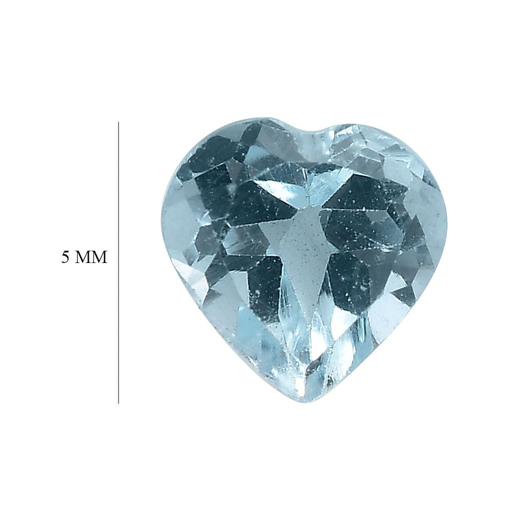 Skyblue Topaz Heart 5 mm