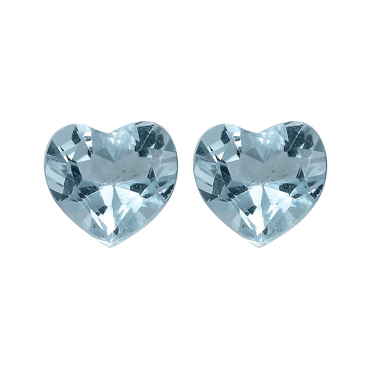 Set of 2 Skyblue Topaz Loose Gemstone in Heart Shape (5 mm) 8025839 0