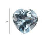Skyblue Topaz Heart 7 mm