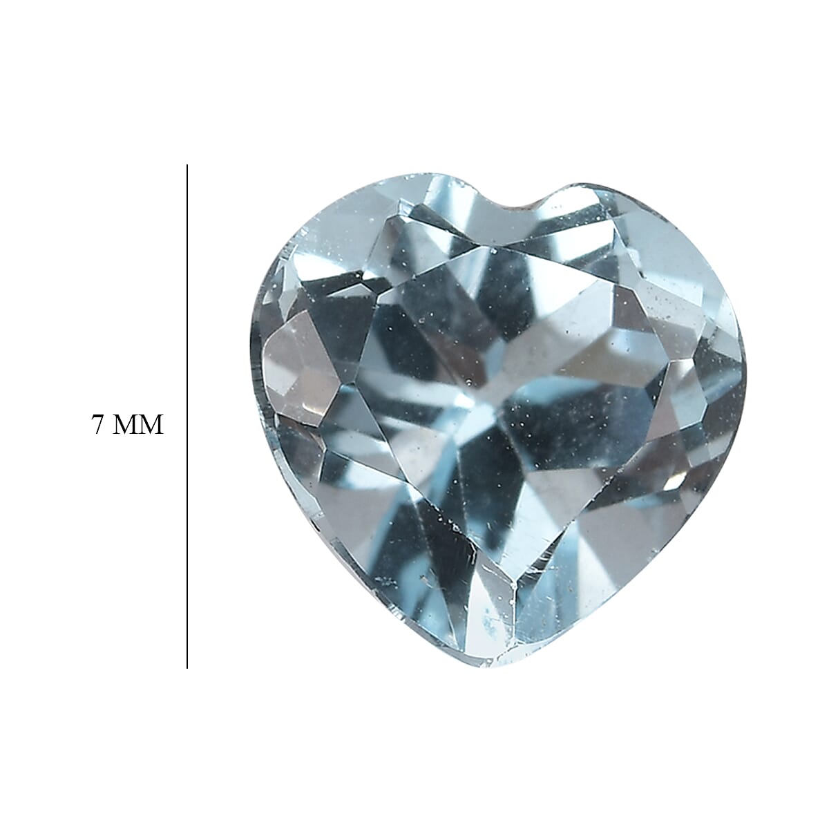 Set of 2 Skyblue Topaz Loose Gemstones in Heart Shape (7.0mm) 7817254 5