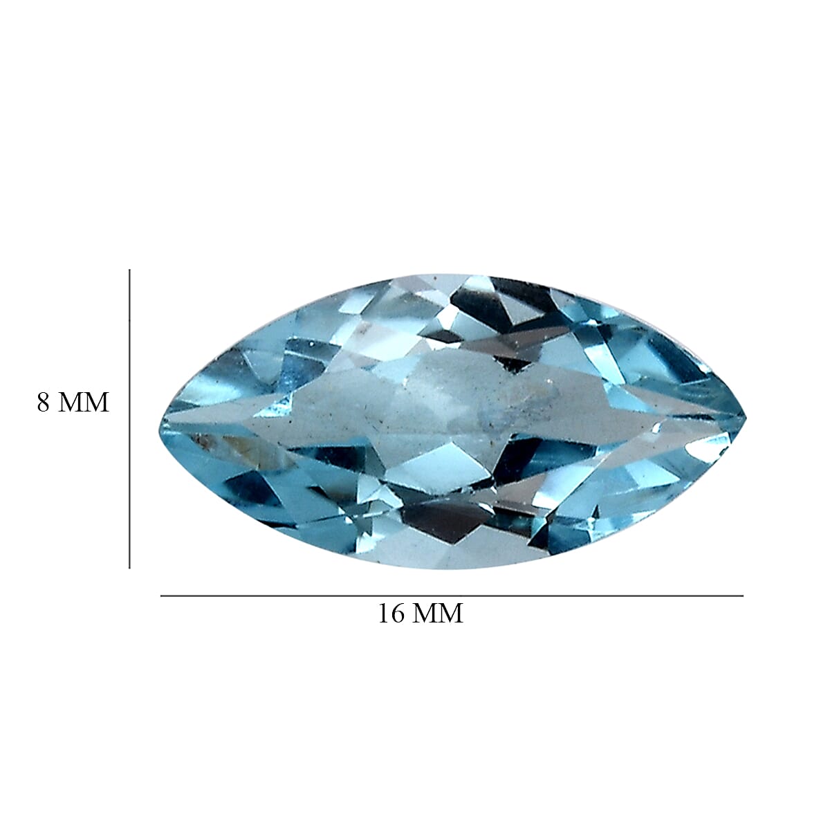 3.78 Ct. Skyblue Topaz Marquise Gemstone (16x8 mm) 8071120 5