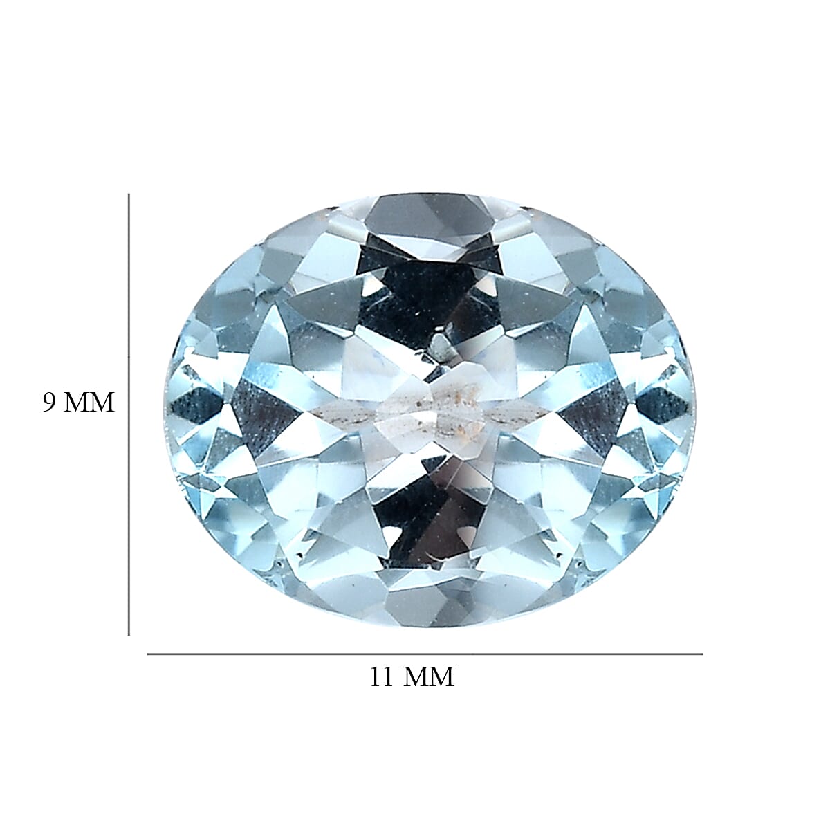 4.08 Ct. Skyblue Topaz Loose Gemstone in Oval Shape (11x9mm) 8071121 4