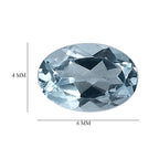Skyblue Topaz Oval 6x4 mm