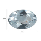 Skyblue Topaz Oval Shape Gemstone 1.3 Ct. - 6x4 mm