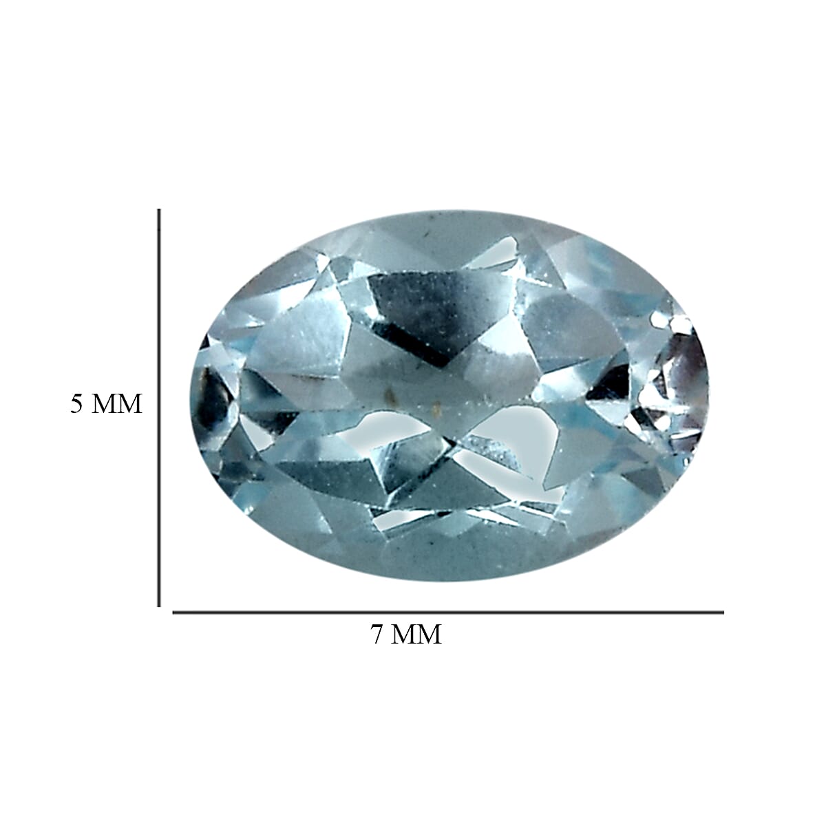 0.86 Ct. Skyblue Topaz Loose Gemstone in Oval Shape (7x5mm) 8071123 4
