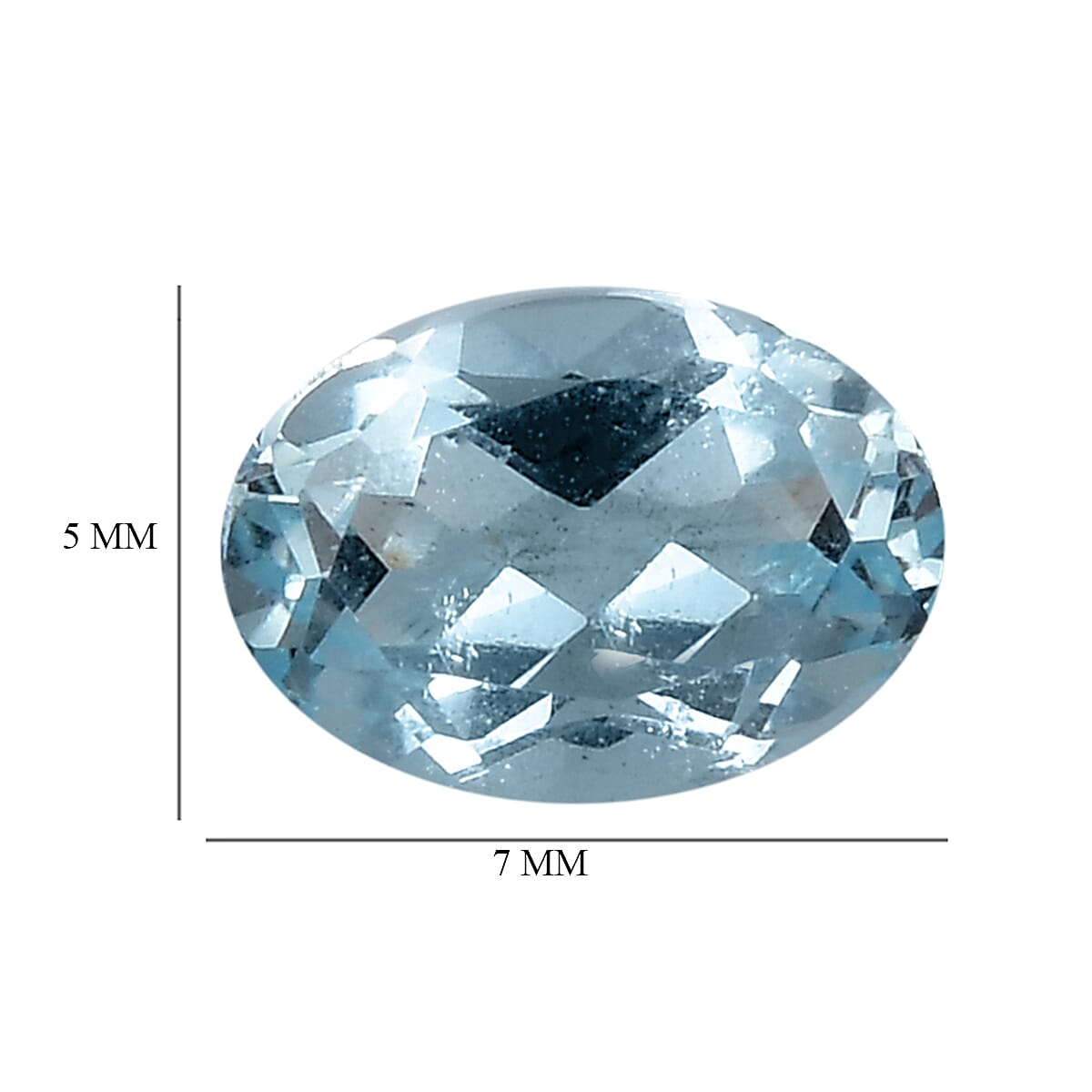 0.85 Ct. Skyblue Topaz Loose Gemstone in Oval Shape (7x5mm) 8071124 4
