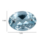 Skyblue Topaz Oval Shape Gemstone 0.85 Ct. - 7x5 mm