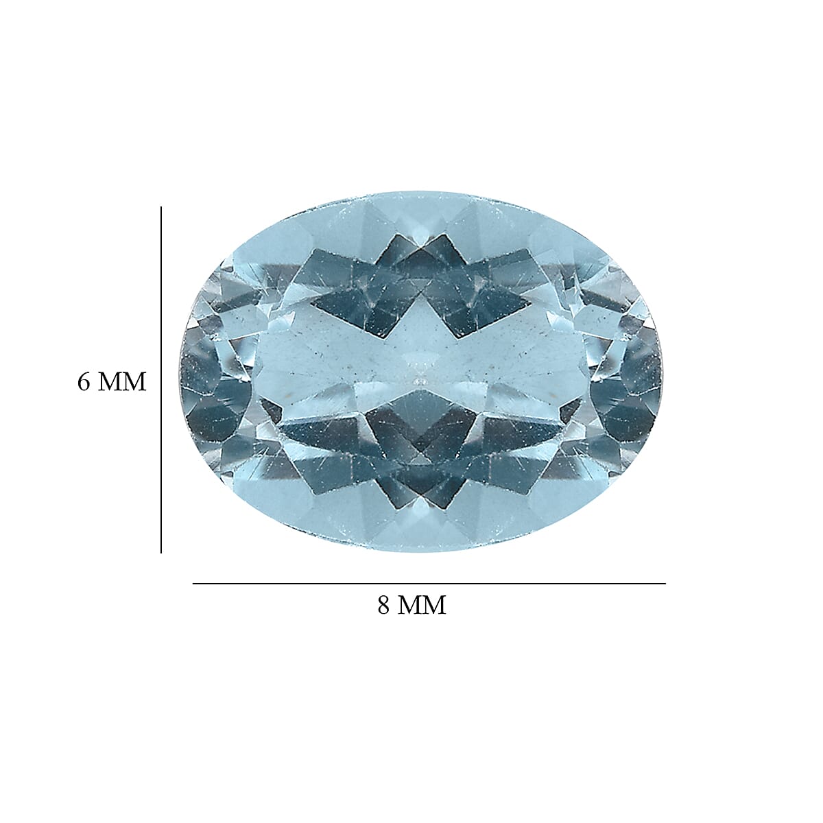 1.31 Ct. Skyblue Topaz Loose Gemstone in Oval Shape (8x6mm) 8074282 4