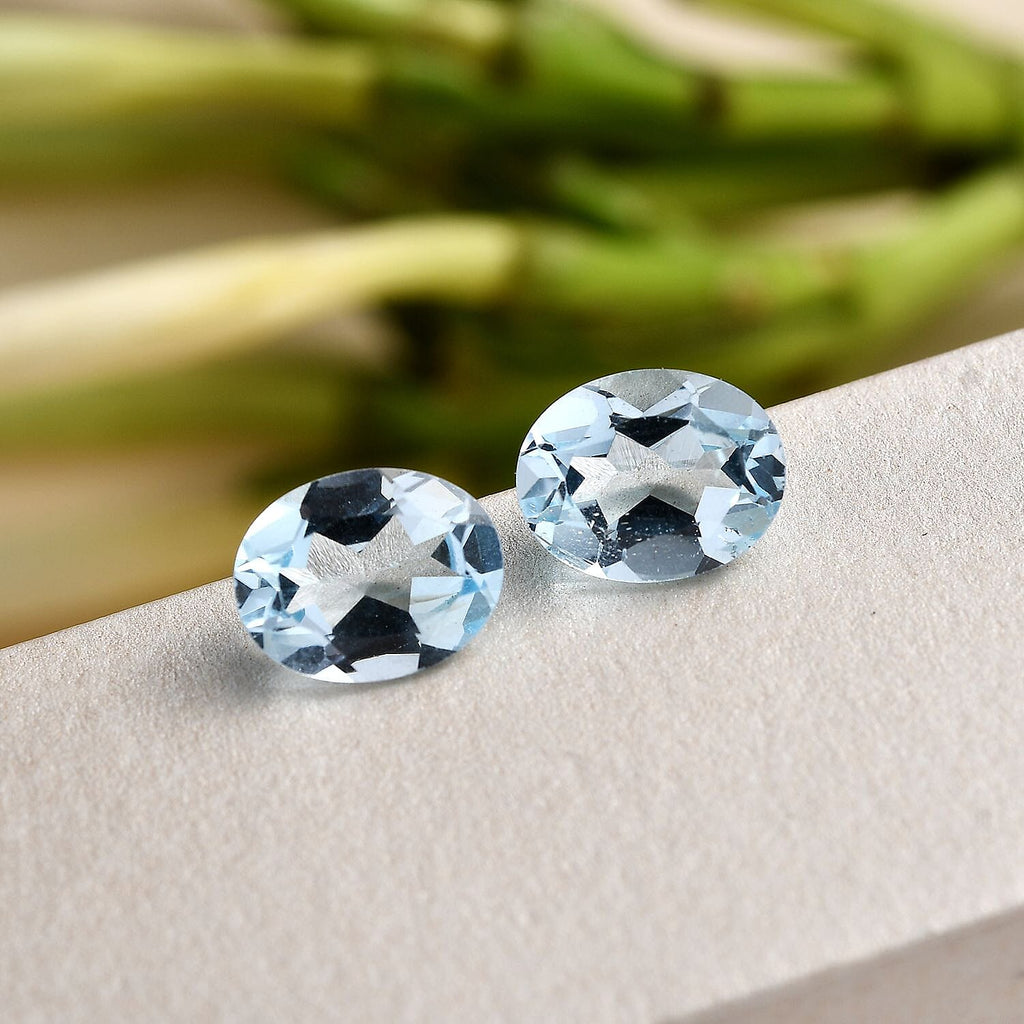 Skyblue Topaz Oval 9x7 mm