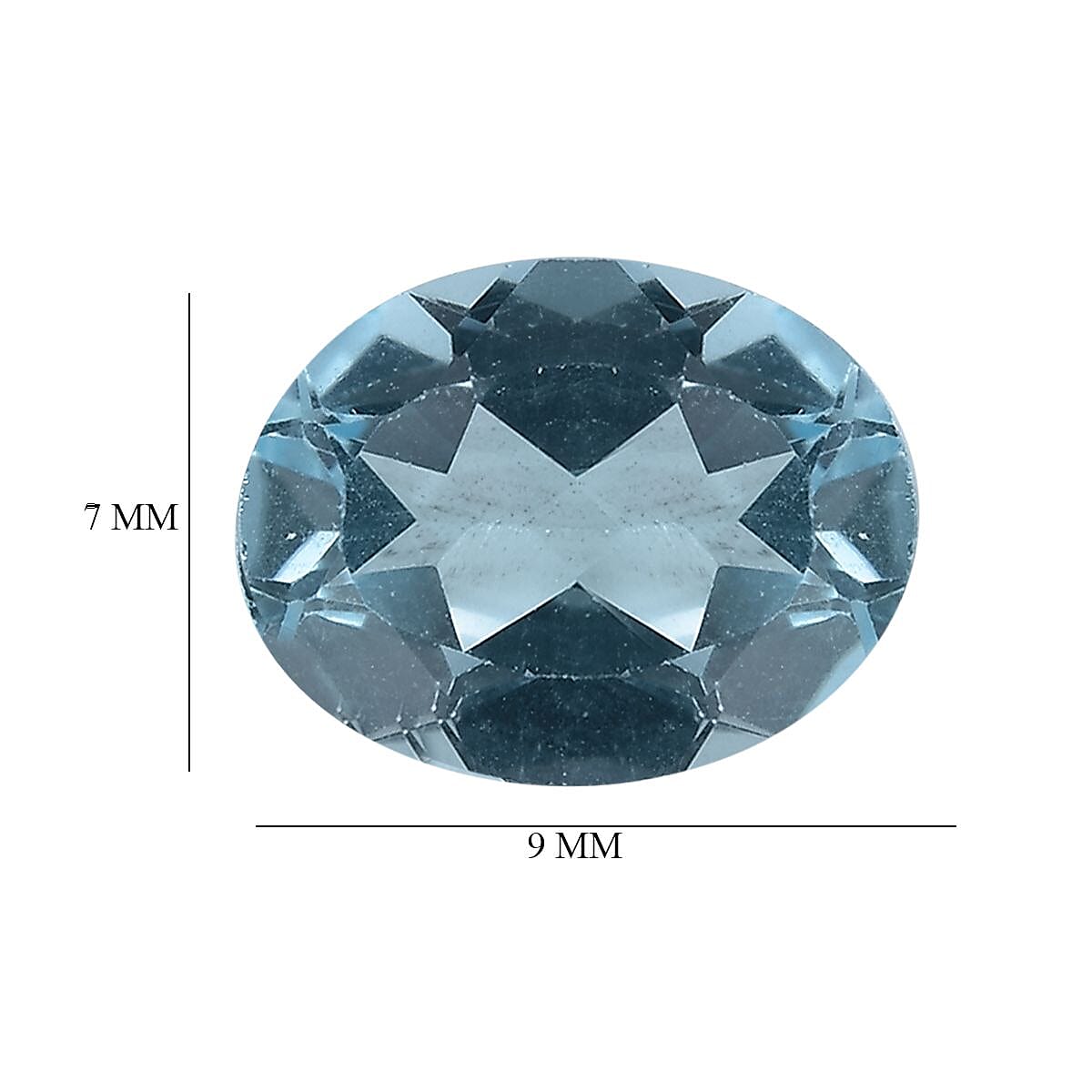 Set of 2 Skyblue Topaz Loose Gemstones in Oval Shape (9x7mm) 7933358 5