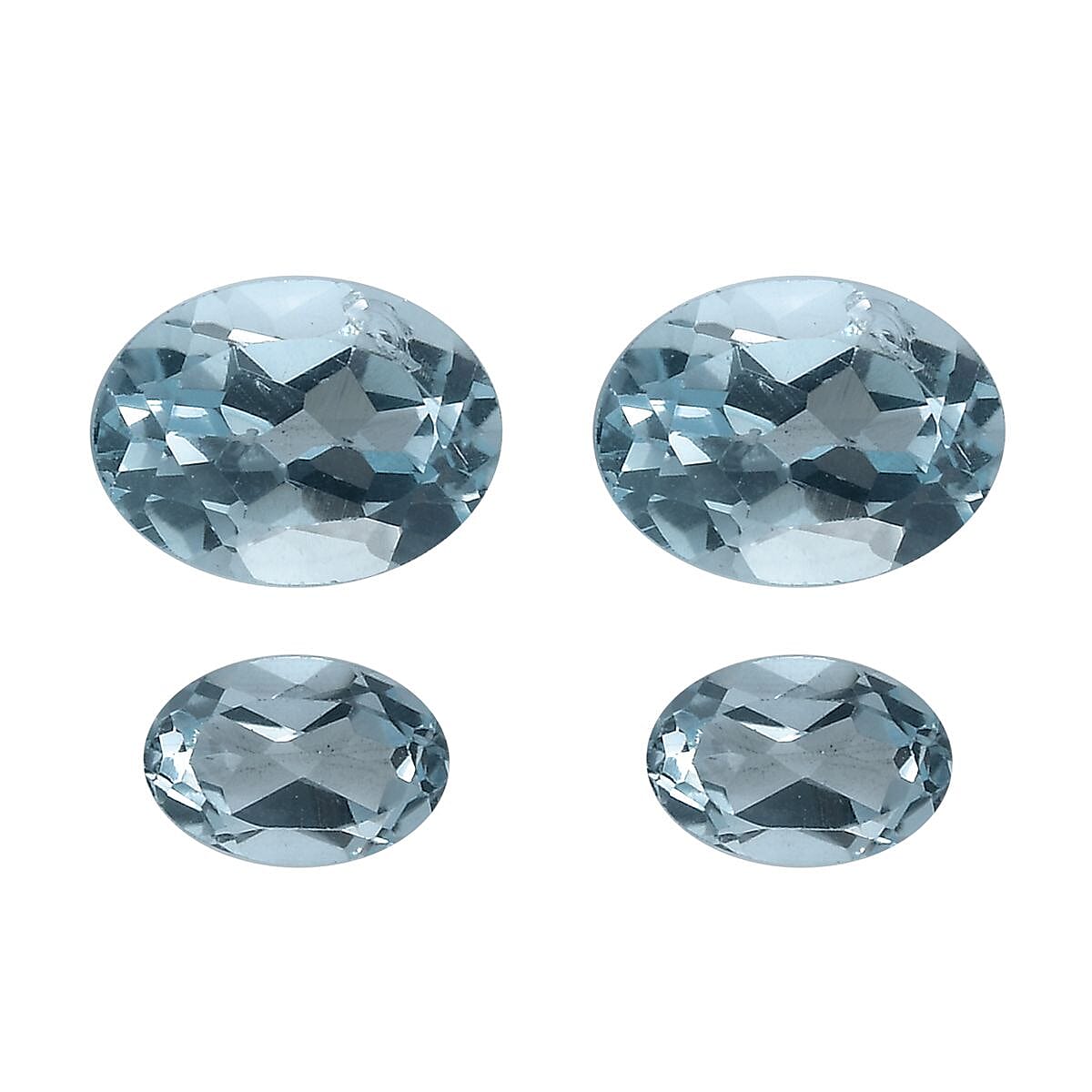 Set of 4 Skyblue Topaz Loose Gemstones in Oval Shape (mix) 7934222 0