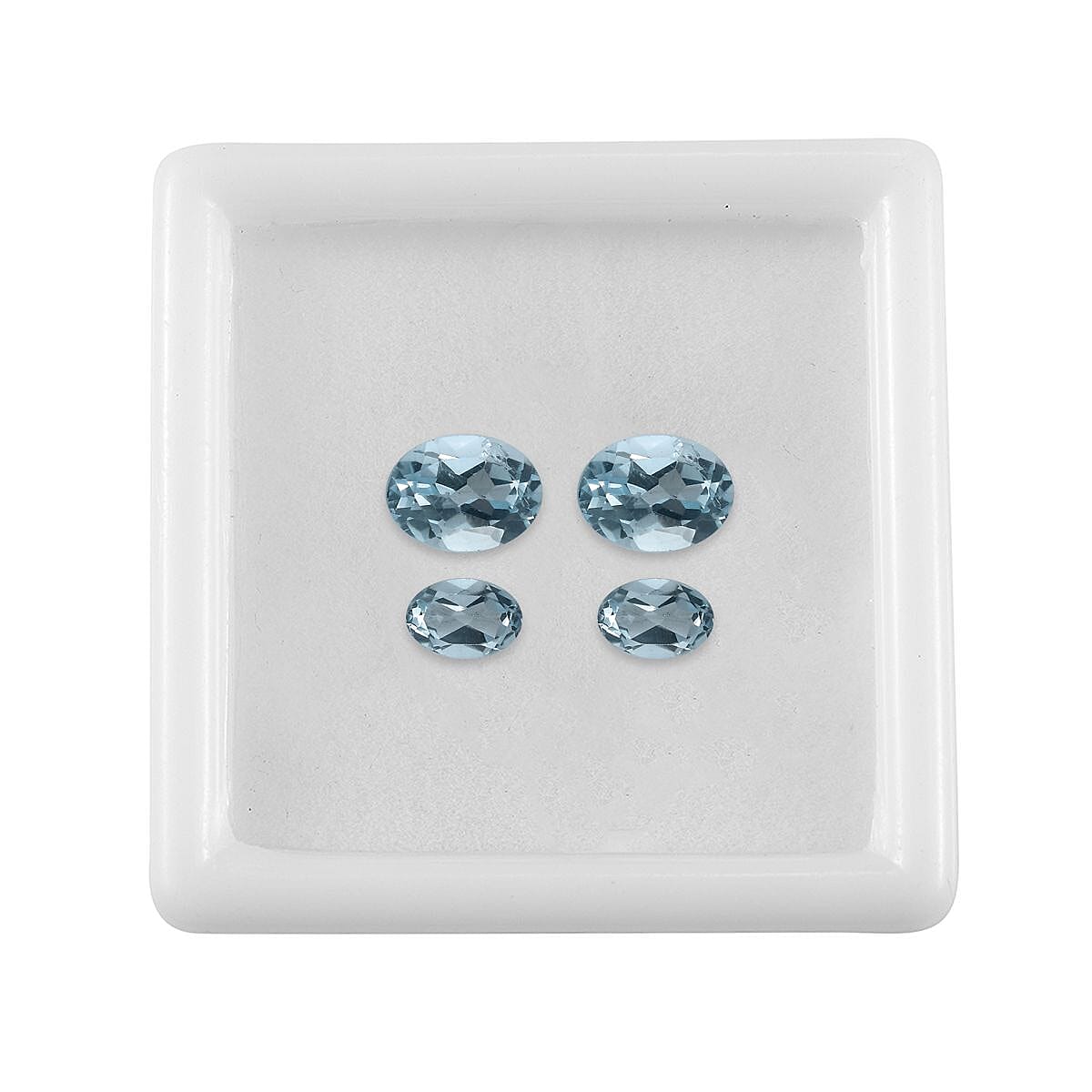 Set of 4 Skyblue Topaz Loose Gemstones in Oval Shape (mix) 7934222 4