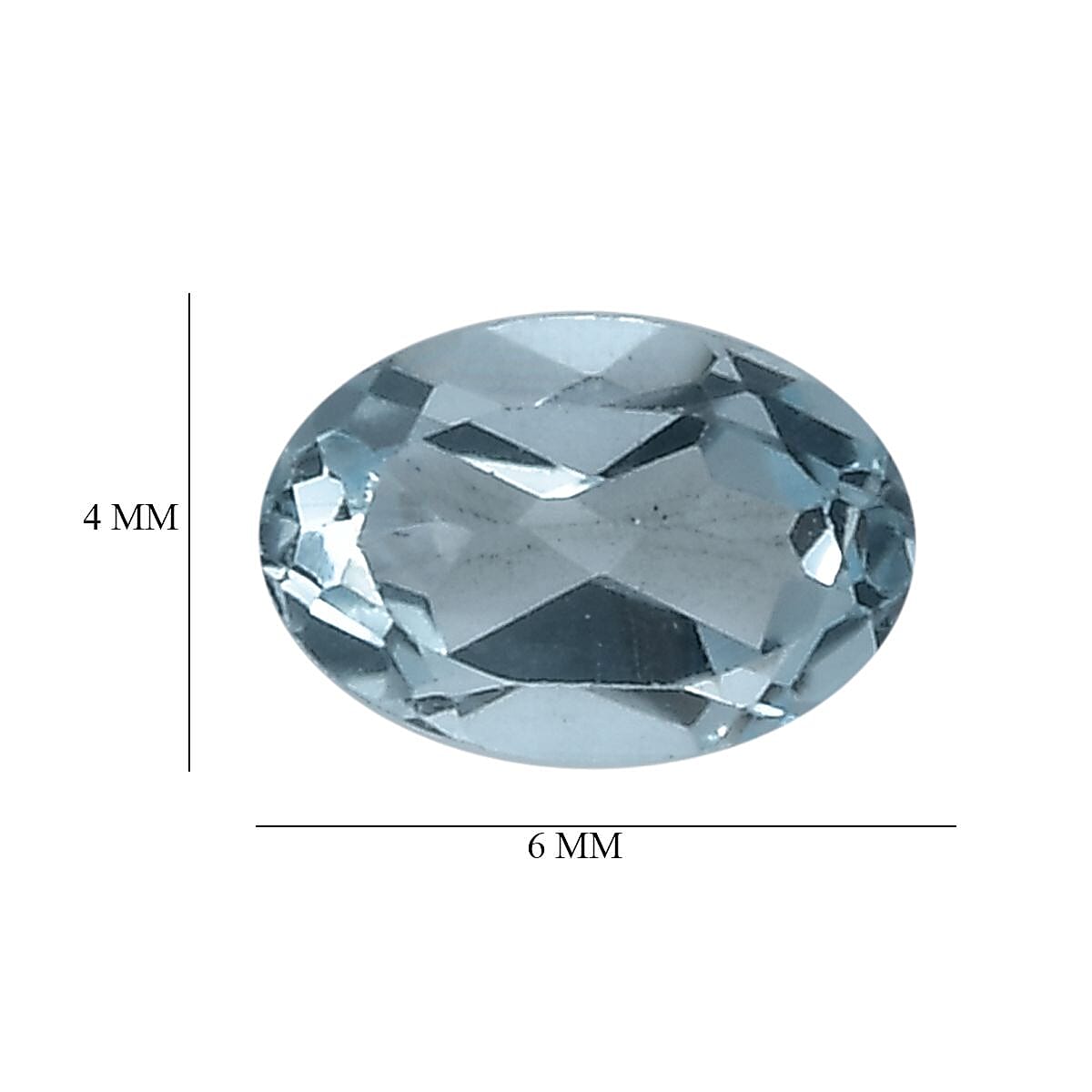 Set of 4 Skyblue Topaz Loose Gemstones in Oval Shape (mix) 7934222 6