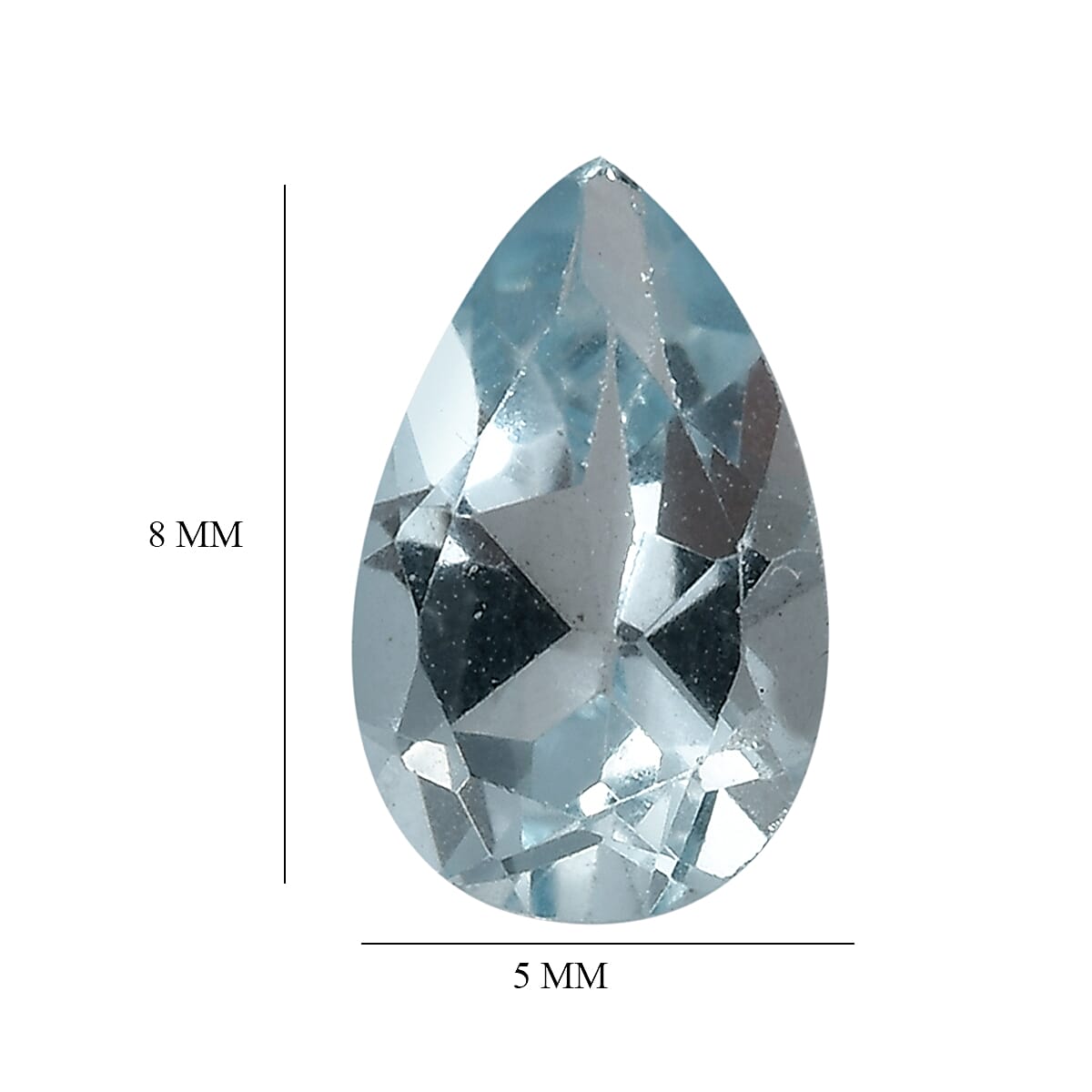 Set of 3 Skyblue Topaz Loose Gemstones in Pear Shape (8x5mm) 7827496 5
