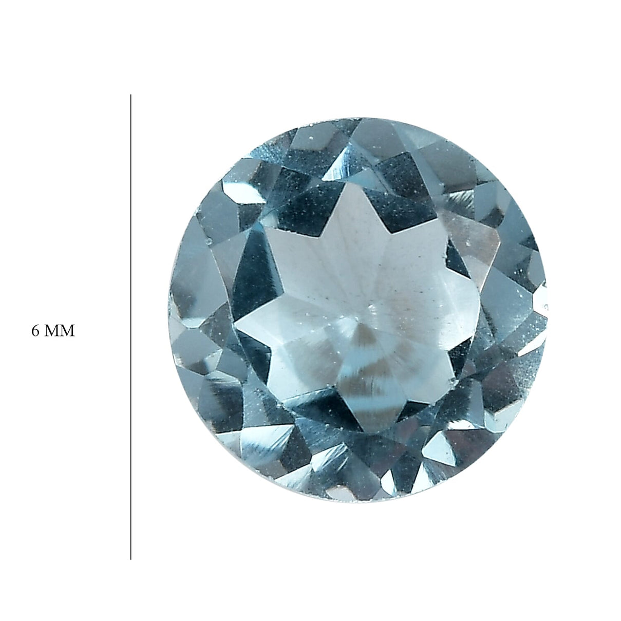Skyblue Topaz Round 6 mm Gemstone, 0.95 Ct V32491840 3