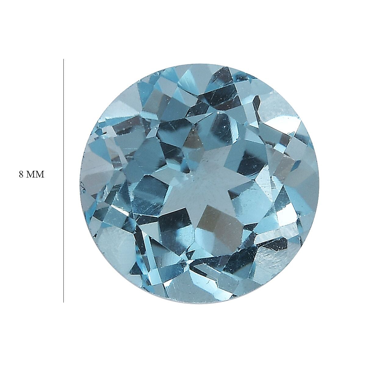 Skyblue Topaz Loose Gemstone in Round Cut (8.0mm) 7751316 5