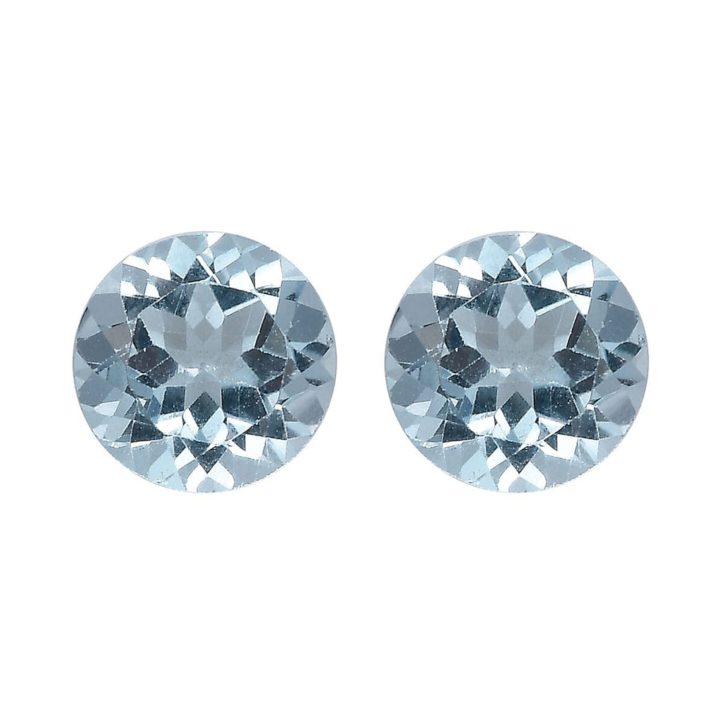Skyblue Topaz Round Shape Gemstones 3.92 Ct