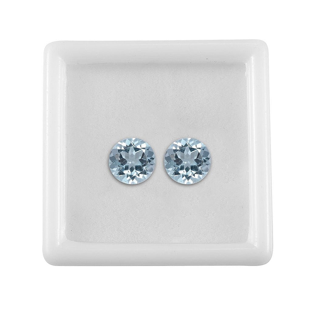 Skyblue Topaz Round Shape Gemstones 3.92 Ct