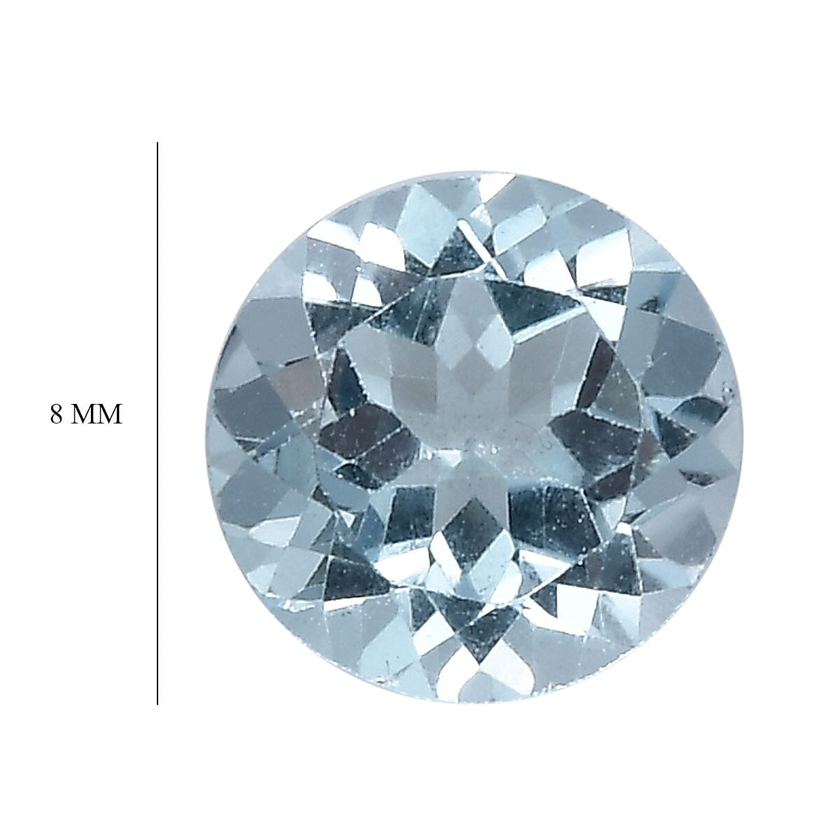 Skyblue Topaz Loose Gemstone in Round Shape (8 mm) 8025865 4