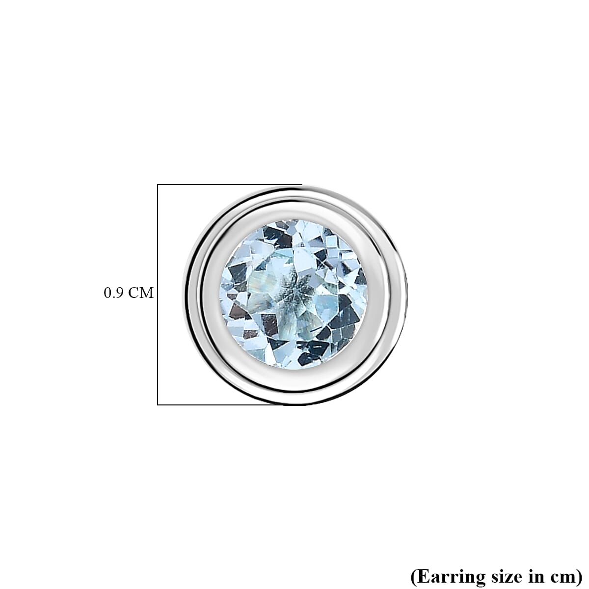 Skyblue Topaz Soliatire Stud Earrings in Sterling Silver 1.70 Ct V32530467 12