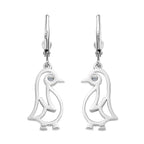 Skyblue Topaz  Solitaire Lever Back Earrings in rhodium Sterling Silver