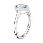 Skyblue Topaz Solitaire Ring Sterling Silver 1.15 ct