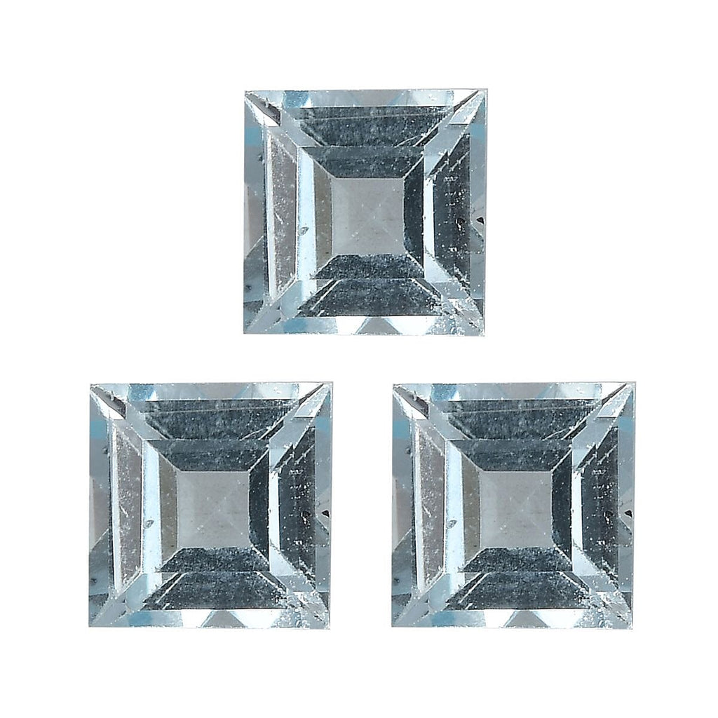 Skyblue Topaz Square Shape Gemstons 3.69 Ct