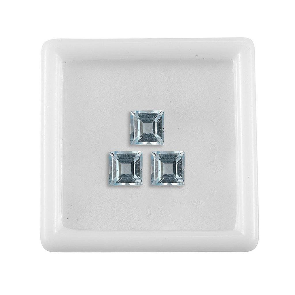 Skyblue Topaz Square Shape Gemstons 3.69 Ct