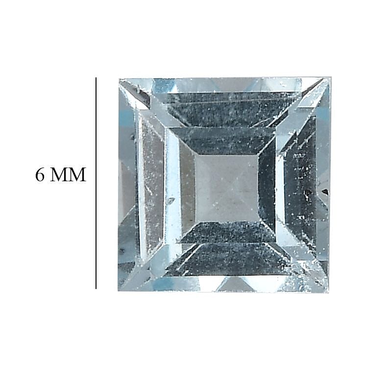 Skyblue Topaz Square Shape Gemstons 3.69 Ct