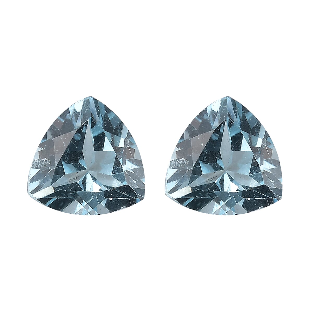 Set of 2 Skyblue Topaz Loose Gemstones in Trillion Shape (7.0mm) 7815198 0