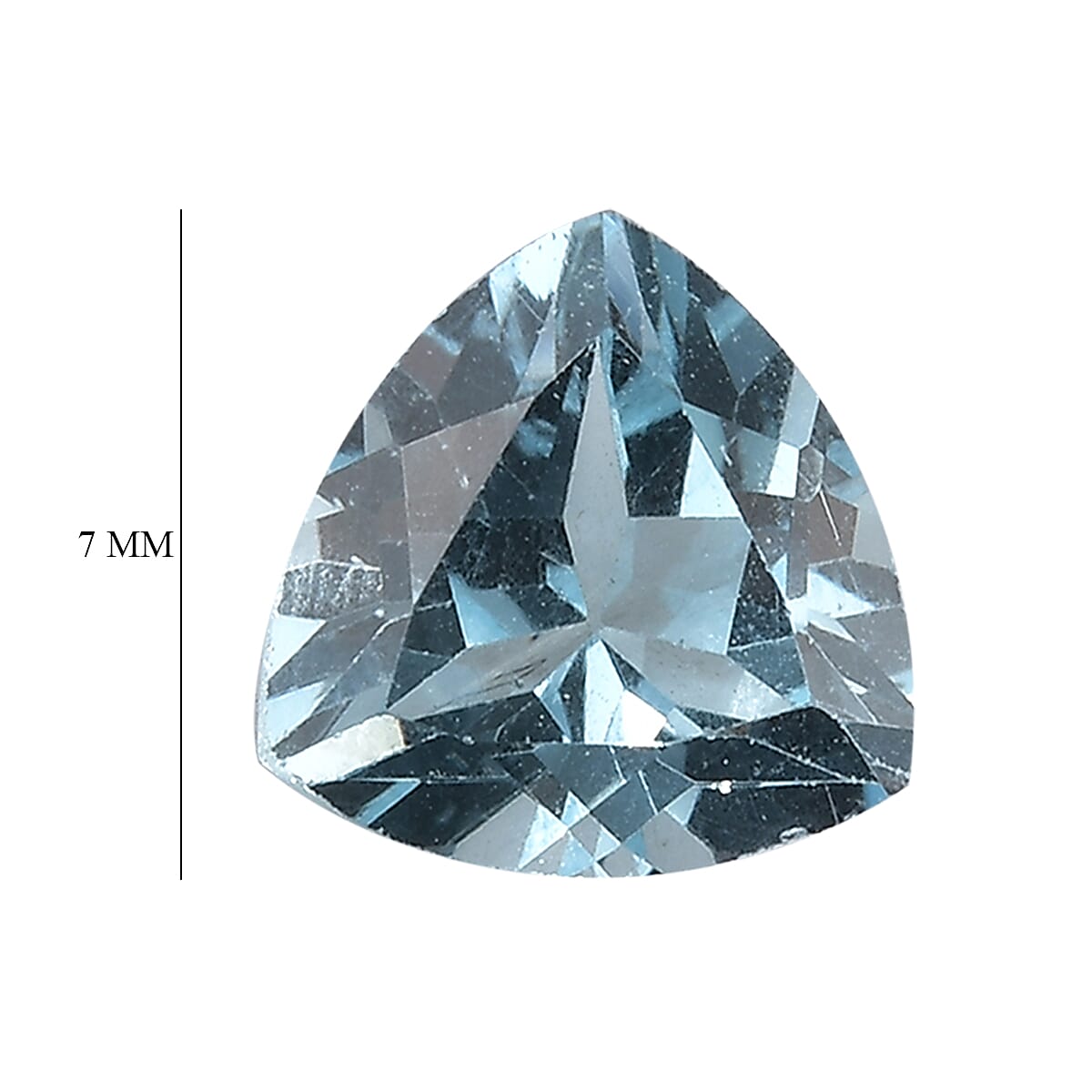 Set of 2 Skyblue Topaz Loose Gemstones in Trillion Shape (7.0mm) 7815198 5