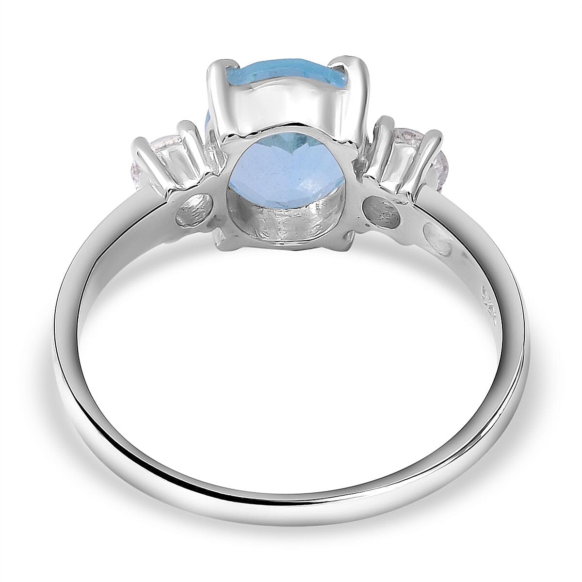 Skyblue Topaz and White Topaz Ring in Sterling Silver 2.03 Ct. 7010658 5